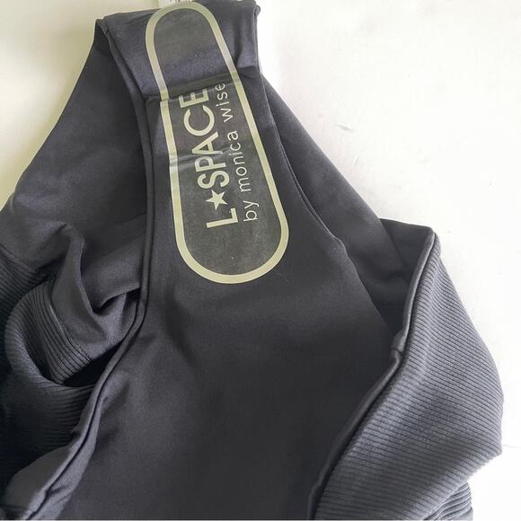 L*Space Jackie High Waist Bikini Bottom Swim Black - Picture 5 of 13